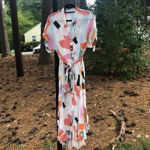 Anthro Corey Lynn Colter Abstract Shirtdress